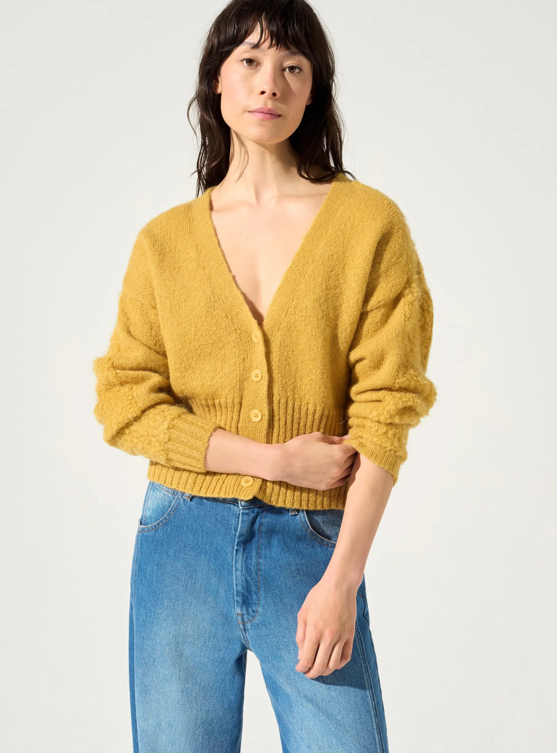 Cotélac Maille*Cardigan à boutons Garam Masala