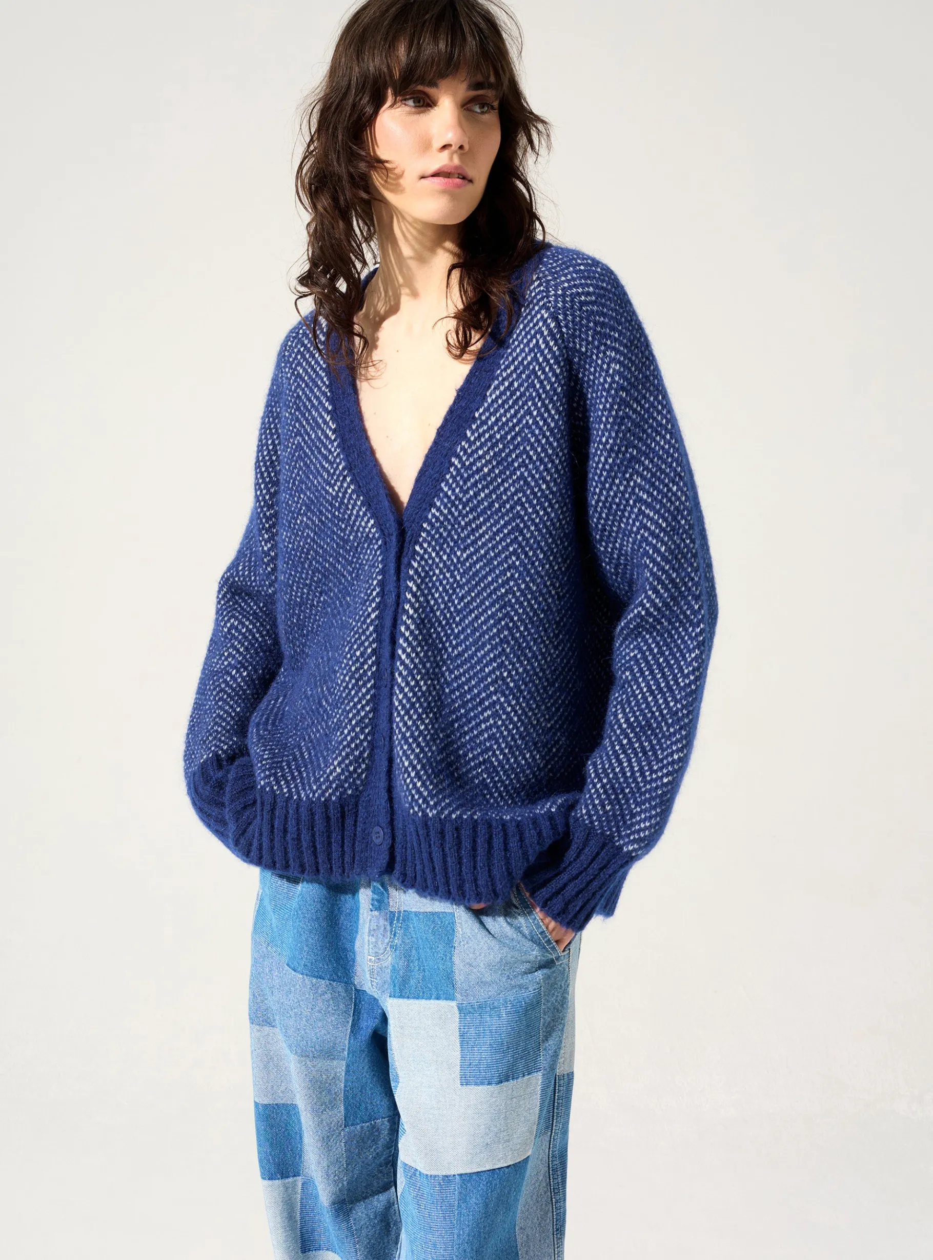 Cotélac Maille*Cardigan ample Etoile