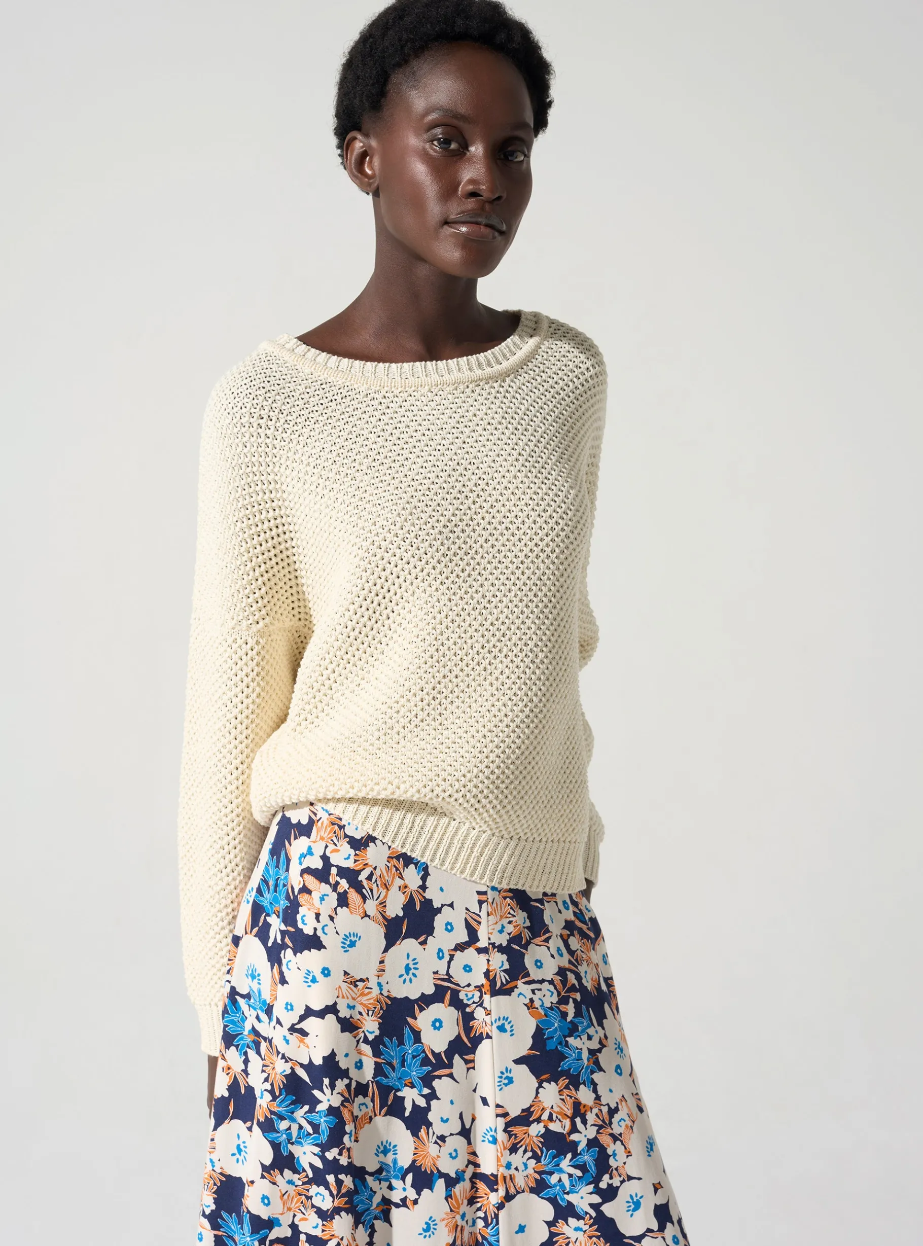 Cotélac Maille*Pull manches longues Nacre