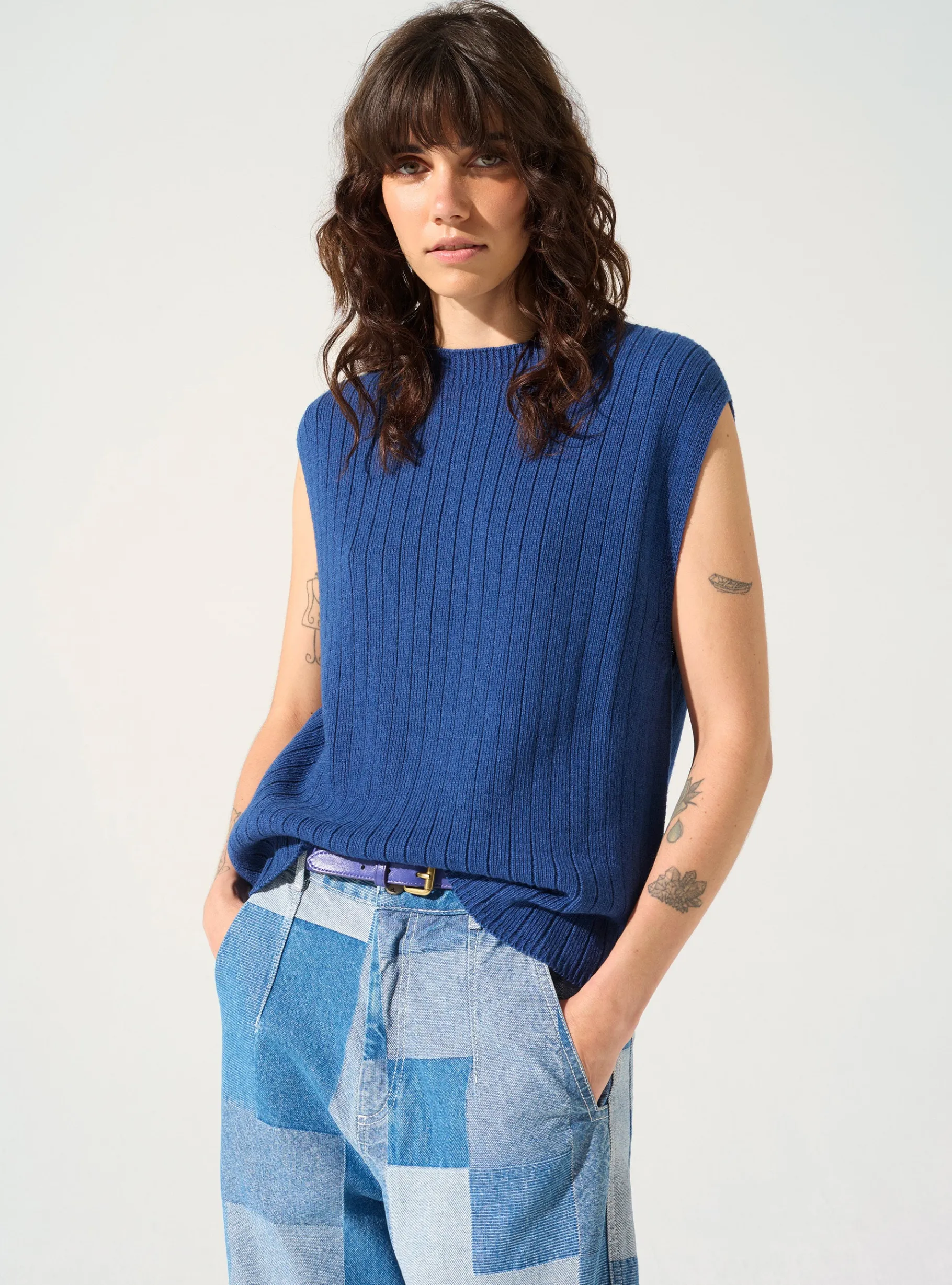 Cotélac Maille*Pull sans manches Night Sky
