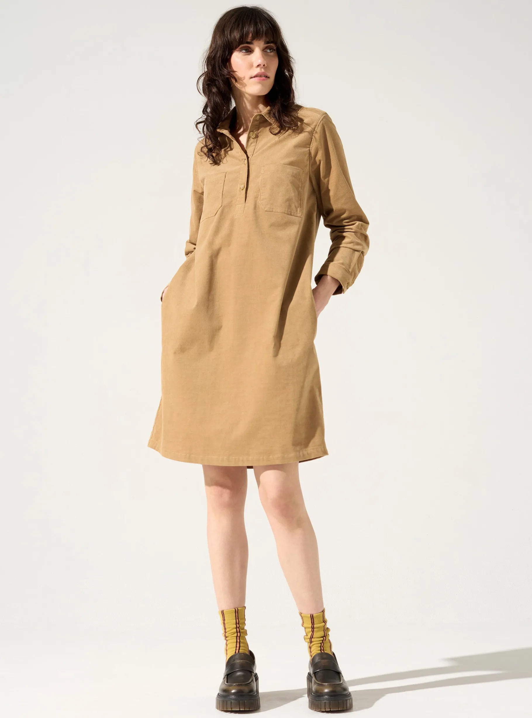 Cotélac Robes*Robe droite Cafe Au Lait